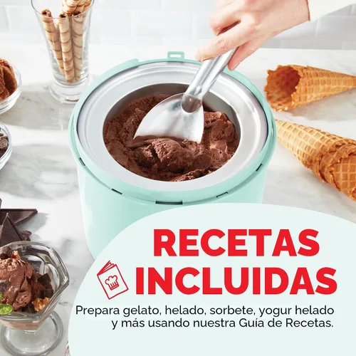Miniatura 6 de Dash Deluxe Fabricante de Helado y Gelato - Fabricante de Postres Caseros con Batido de Un Toque - Diseño Ahorrador de Espacio y Fácil de Limpiar
