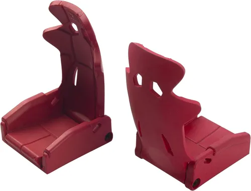 Miniatura 4 de 2 piezas Vgoohobby de plástico RC juguete asiento de coche simulación RC silla oruga accesorios compatibles con Traxxas TRX-4 Axial SCX10 90046 Rojo