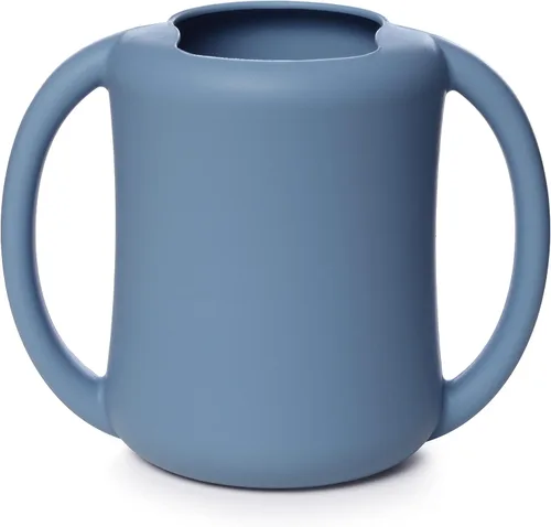 Miniatura 7 de PrimaStella Taza de entrenamiento de silicona para bebés y niños pequeños con asas (coral)