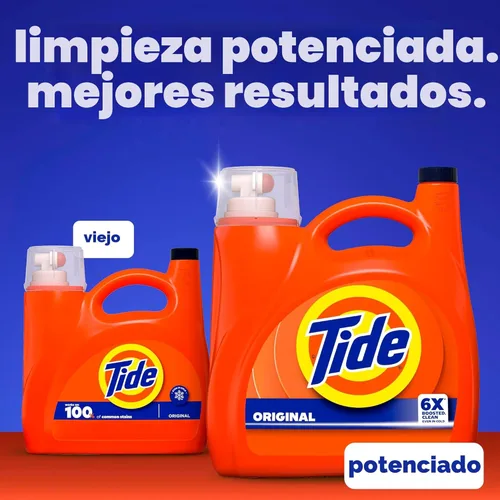 Miniatura 6 de Tide Detergente líquido para ropa, original, 100 cargas, 146 onzas líquidas, compatible con alta eficiencia