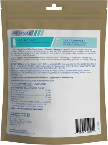 Miniatura 2 de Virbac C.E.T. VEGGIEDENT Flex - Masticables de Control de Sarro para Perros - Extra Pequeño