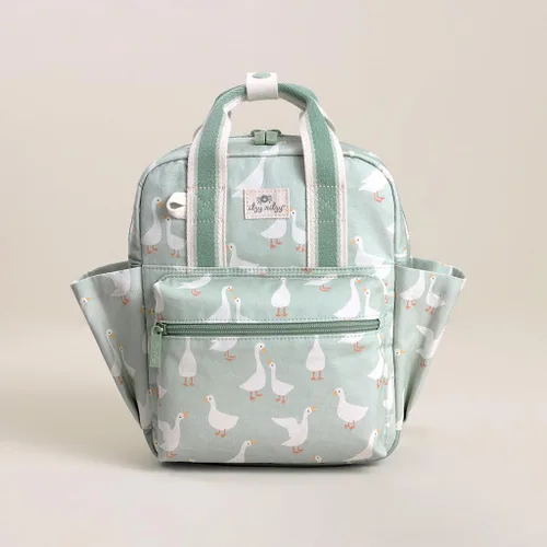 Miniatura 9 de Itzy Ritzy Mochila para niños pequeños – Bolsa de guardería – Cuenta con correas ajustables para el hombro, 2 bolsillos laterales e interior Ganso