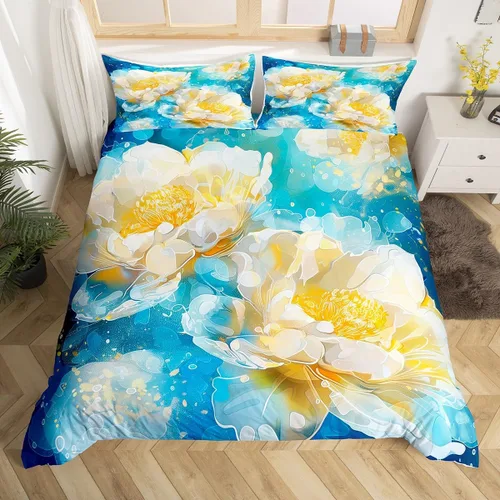 Miniatura 13 de Funda de edredón de gatos negros y blancos, juego de ropa de cama verde para niños, bonita funda de edredón de gatos para decoración de habitación