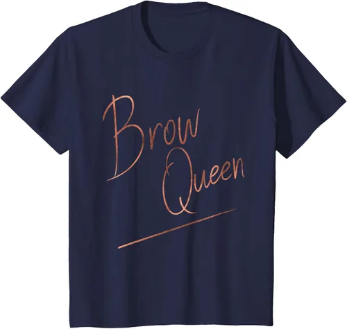 Miniatura 38 de Brow Queen Ombre - Camiseta de escritura a mano, regalo para artista de maquillaje, Negro, S