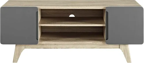 Miniatura 4 de Modway Tread Mid-Century - Mueble moderno para TV de 47 pulgadas, color gris natural