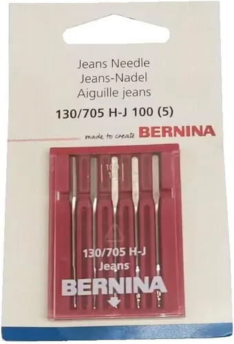 HONEYSEW Paquete de 5 agujas de coser Bernina 130/705 H-J 0025127105 (Bernina Jeans 80)