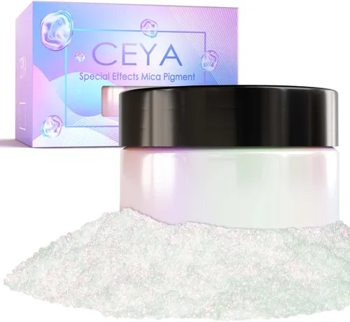Miniatura 13 de Ceya Polvo de mica camaleón, 1.8 onzas/1.76 oz de polvo cromado Midnight Dream Chrome, pigmento de cambio de color con efecto nacarado de grado