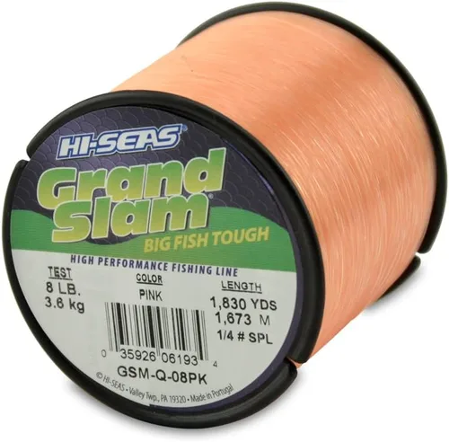 Miniatura 48 de HI-SEAS Línea de pesca de monofilamento Grand Slam - Fuerte y resistente a la abrasión en transparente, rosa, verde, azul humo, amarillo Azul ahumado