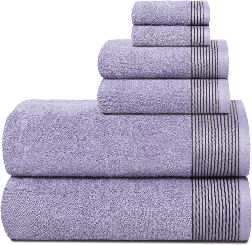 Miniatura 9 de Belizzi Home Juego de 3 toallas de algodón ultra suave, contiene una toalla de baño de 28 x 55 pulgadas, una toalla de mano de 16 x 24 pulgadas y un