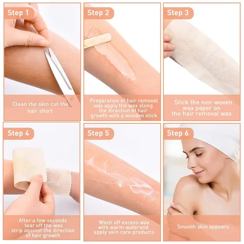Miniatura 4 de Maitys Kit de depilación: 250 piezas de tiras y palos de muselina para depilación corporal y facial para mujeres y hombres