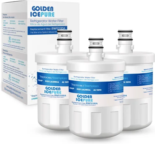 Miniatura 10 de GOLDEN ICEPURE Filtro de agua para refrigerador RWF0100A, repuesto para ADQ72910901, LG LT500P, Kenmore 469890, 9890, 5231JA2002A, LSC27925ST