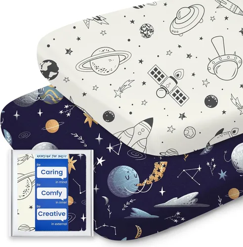 Miniatura 61 de Sábanas de dinosaurio para cuna para niños, sábana bajera ajustable de cuna suave de alta calidad, sábanas de bebé ultra transpirables, sábanas
