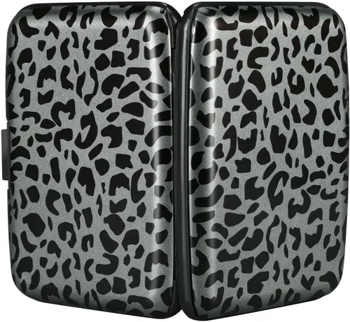 Miniatura 289 de ELFISH Mini cartera de aluminio RFID para tarjetas de crédito, funda de identificación de metal para hombres y mujeres, Happy Flower, Cartera Rfid