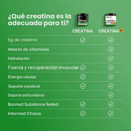 Miniatura 4 de Optimum Nutrition Creatina Micronizada Monohidrato en Polvo, Sin Sabor, 120 Porciones, 600 Gramos (El Embalaje Puede Variar)