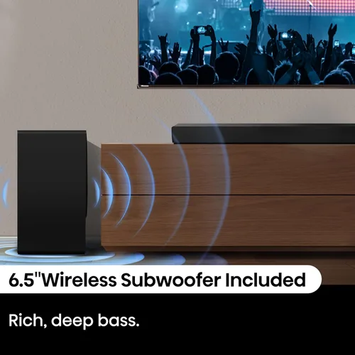 Miniatura 6 de Hisense AX3100Q Barra de Sonido de 3.1 Canales con Subwoofer Inalámbrico, Dolby Atmos, DTS:X, Bluetooth 5.3, Compatible con Roku TV