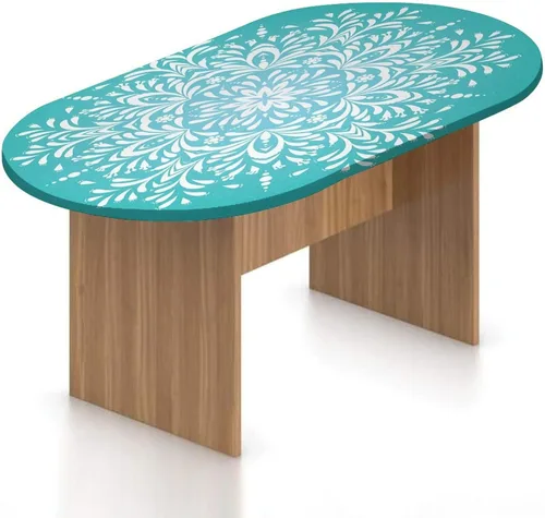 Miniatura 8 de Mantel ajustable ovalado de poliéster con bordes elásticos azules, detalle de nube blanca en cielo azul claro, protector de mesa ajustable
