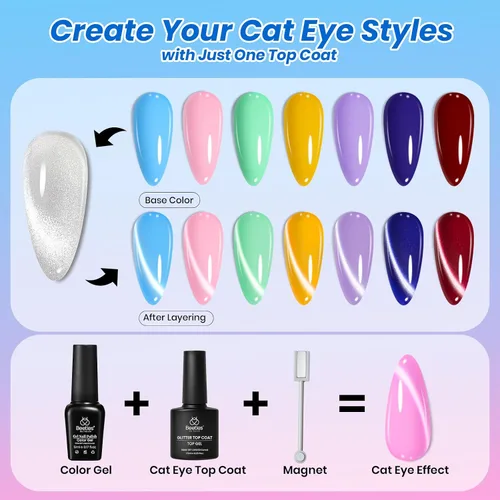 Miniatura 5 de Beetles Deal Box - Kit de esmalte de uñas de gel con luz UV – 32 colores esenciales de estudio, 68 piezas de esmalte de uñas con capa base libre