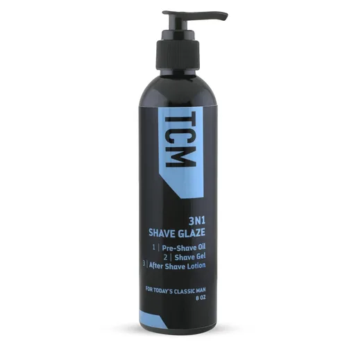 TCM 3N1 - Esmalte de afeitado para hombre, gel de afeitado y después del afeitado, fórmula hidratante y calmante sin crueldad, para comodidad,