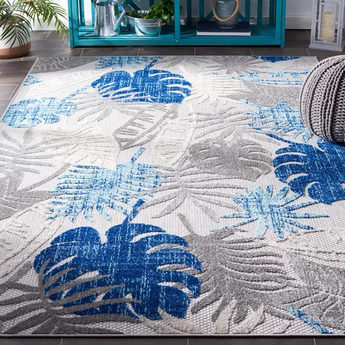 Miniatura 6 de SAFAVIEH Alfombra lavable para exteriores, colección Cabana - Alfombra de pasillo de 2 x 4 pies, color crema y rojo, no desprende pelusa y fácil