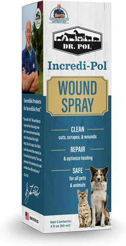 Miniatura 3 de Dr. Pol Incredi-Pol Spray para heridas para perros, gatos, caballos y todos los animales, cuidado de heridas de perro para limpiar cortes, rasguños