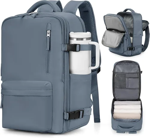 Miniatura 15 de VGCUB - Mochila grande para viaje, trabajo, negocios, mochila para laptop aprobada como equipaje de mano para vuelos, unisex, Negro -, Grande, Large