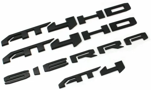 Miniatura 3 de 4 piezas AT4 HD Emblema Sierra Letras 3D Adhesivo para Puerta Lateral Trasera Portón Maletero Placa de Identificación 85002068 Reemplazo para Sierra