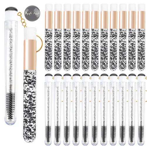30 cepillos de champú de pestañas de cristal, cepillo de limpieza de pestañas, cepillos de maquillaje suaves para limpieza de extensiones de