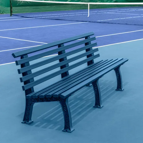 Miniatura 12 de Vermont Banco de cancha de tenis - 3 y 4 plazas Estándar o sin respaldo (estándar, negro, 3 plazas)