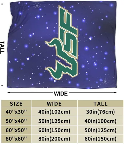 Miniatura 2 de Ytulhtp Vector USF Bulls Logo Manta de forro polar, manta de franela de microfibra muy suave para sofá cálida y acogedora para todas las estaciones