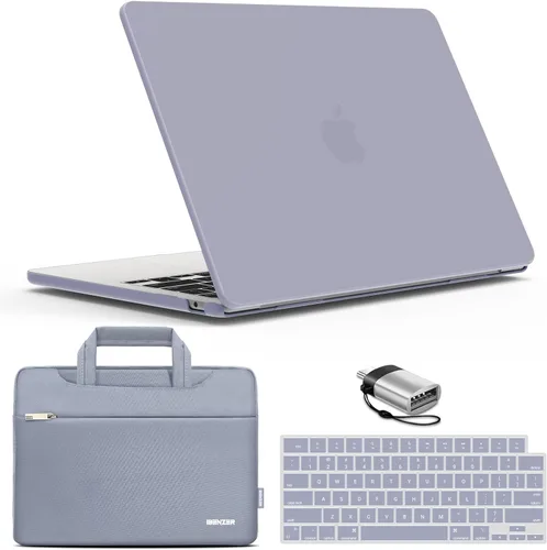 Miniatura 24 de IBENZER Compatible con estuche para MacBook Air de 13 pulgadas 2025 2024 2023 2022 M4 A3240 M3 A3113 M2 A2681, estuche rígido y funda con protector