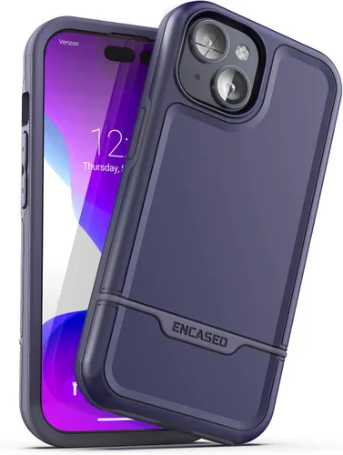 Miniatura 16 de ENCASED Funda a prueba de golpes compatible con iPhone 14, funda ultra protectora resistente para teléfono, serie Rebel (negro)