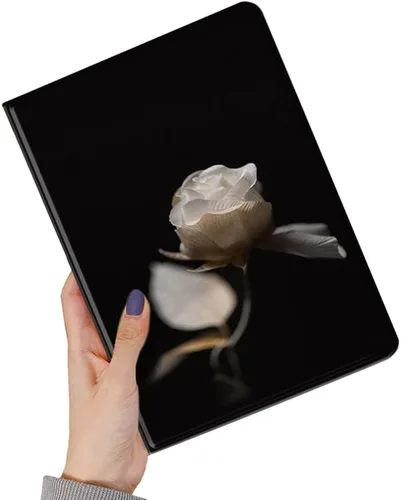 Miniatura 4 de kaitesi Funda floral compatible con iPad 6ª 5ª generación 9.7 pulgadas iPad Air/Air 2, diseño de flores, bonita funda inteligente de piel delgada