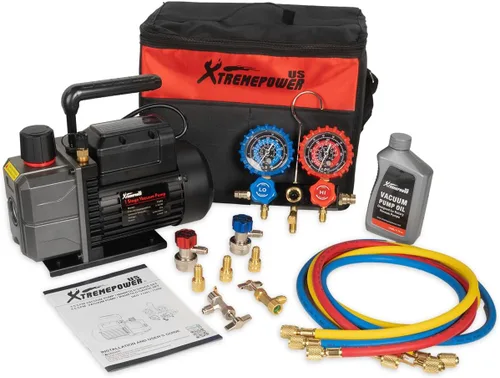 Miniatura 9 de Aire bomba de aspiradora Xtremepowerus HVAC – A/C refrigeración kit colector ac gauge set