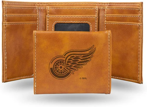 Miniatura 57 de NHL Rico Industries - Billetera triple grabada con láser y tres pliegues, accesorio para hombre