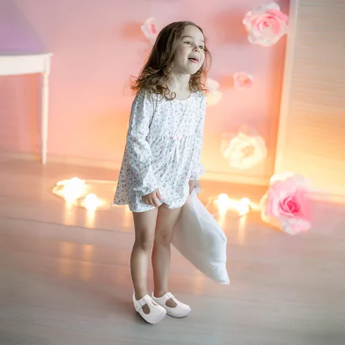 Miniatura 6 de L-RUN Zapatos de vestir para niñas pequeñas, zapatos ligeros Mary Jane para niñas, zapatos escolares antideslizantes para niñas pequeñas