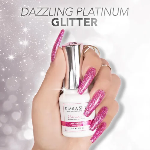 Miniatura 2 de KIARA SKY LED UV Soak Off Platinum Gel FX (Mar profundo - Una capa de purpurina de aluminio)