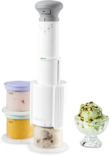 Cuisinart FastFreeze 5-en-1 máquina para hacer helado, sorbete, batidos, granizados y postres congelados mixtos, máquina compacta, fácil de usar,
