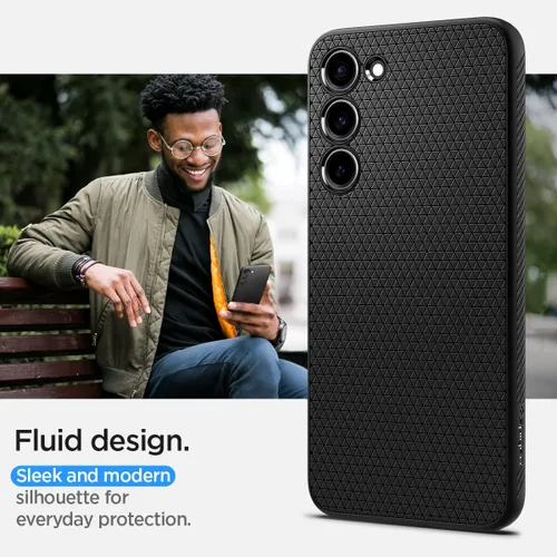 Miniatura 7 de Spigen Liquid Air - Funda diseñada para Galaxy S23 (2023) [protección de grado militar], color negro mate Mate negro