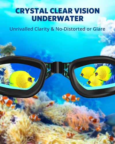 Miniatura 6 de Aegend - Gafas de natación, paquete de 2 gafas de natación sin filtraciones, para adultos, hombres, mujeres y jóvenes Aqua & Double Aqua