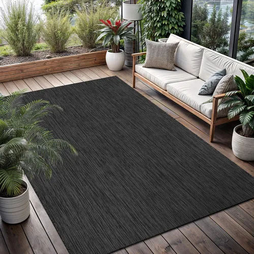 Miniatura 28 de Alfombra Lavable para Interiores y Exteriores 8x10 Resistente a la Intemperie Alfombras de Área Modernas de Yute Sólido para Porche Terraza Balcón