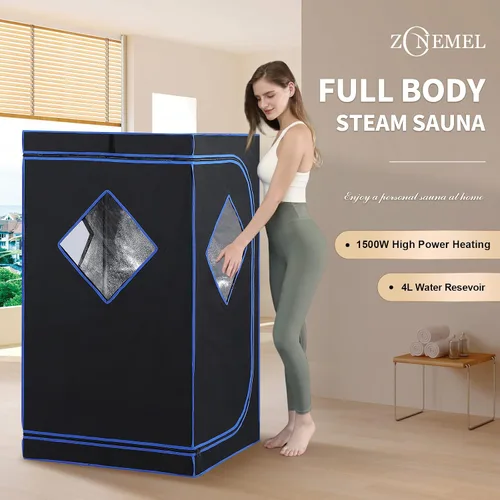 Miniatura 7 de ZONEMEL Kit completo portátil de sauna de vapor, spa personal de cuerpo completo para el hogar para desintoxicación, relajación, vaporizador de 4