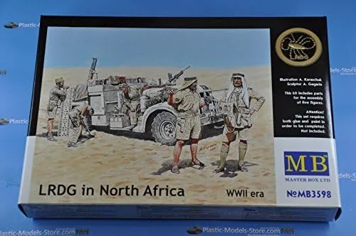 Miniatura 2 de LRDG EN ÁFRICA DEL NORTE, Segunda Guerra Mundial ERA 5 FIGURAS 1/35 MAESTRO BOX 3598