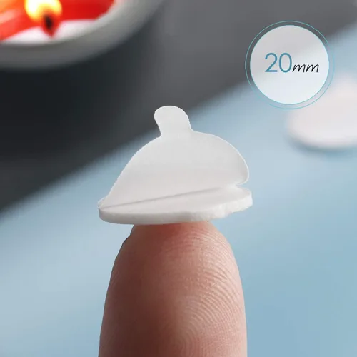Miniatura 4 de Hearth & Harbor Calcomanías de mecha de vela, 500 piezas de doble cara resistentes al calor adhesivas para fabricación de velas, calcomanías