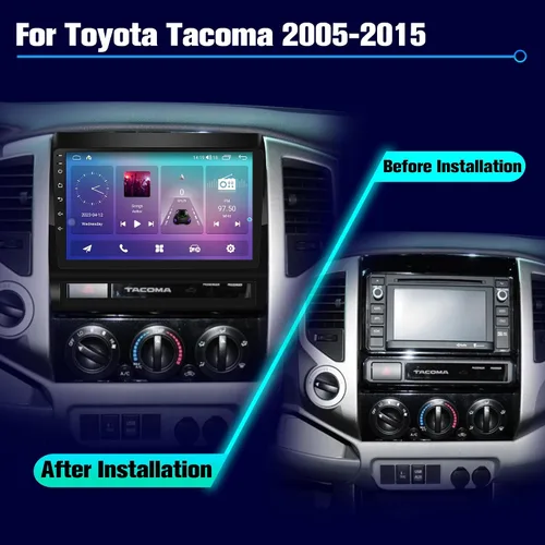 Miniatura 2 de Radio para Tacoma: 2+32G Estéreo de coche con Bluetooth AM FM Carplay Auto para Toyota Tacoma Truck 2005-2015, 9 "Pantalla táctil del mercado