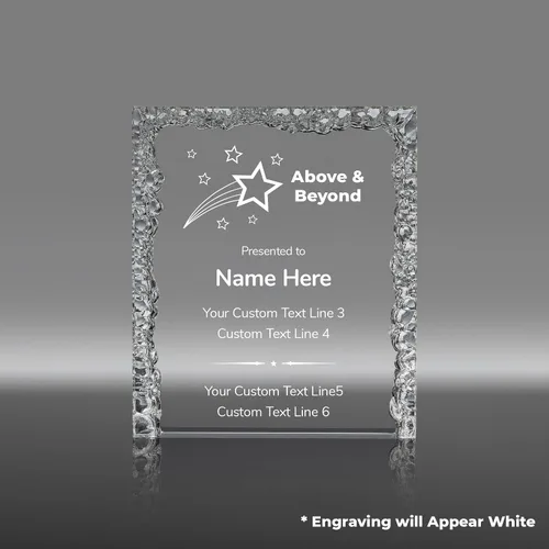 Miniatura 2 de Trofeo grabado personalizado Premios acrílicos personalizados con grabado Estrella brillante Más allá Marcar la diferencia Jubilación