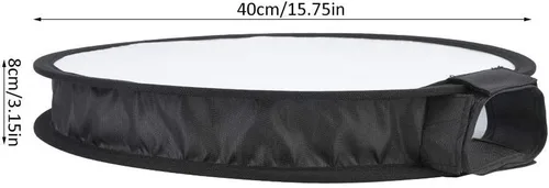 Miniatura 3 de Difusor Softbox, difusor portátil plegable de nailon de forma redonda de 15.7 in con una bolsa de almacenamiento para luz de flash de cámara
