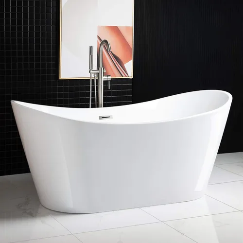Miniatura 10 de WOODBRIDGE BTA1515-MB-Dren&O Bañera, negro mate Mate negro