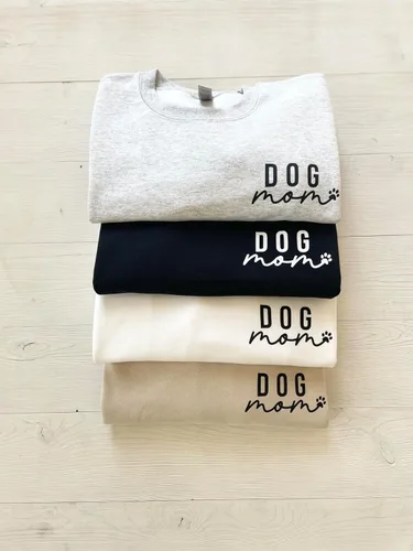 Miniatura 5 de Up2ournecksinfabric, Custom Dog Mom Sweatshirt - Women's Paw Sweatshirt Gift for Dog Lover Grey