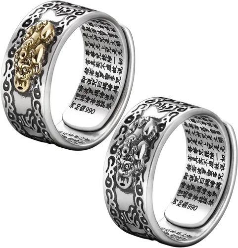 Miniatura 8 de Anillo Feng Shui Pixiu Mantra Para - Anillo Ajustable Pixiu Mantra De La Suerte