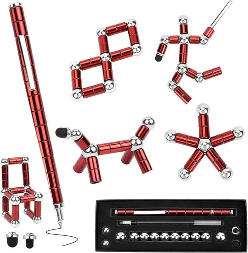 Miniatura 15 de Relleno de Calcetín Navideño Bolígrafo Fidget Magnético, Bolígrafo Magnético para Chicos Adolescentes, Bolígrafo Magnético de Descompresión Juguete